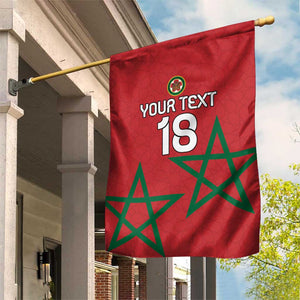 Custom Morocco Heritage Football Garden Flag Road To Champion - African Pride