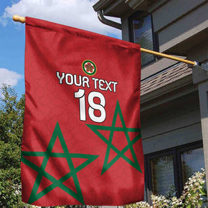 Custom Morocco Heritage Football Garden Flag Road To Champion - African Pride