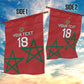 Custom Morocco Heritage Football Garden Flag Road To Champion