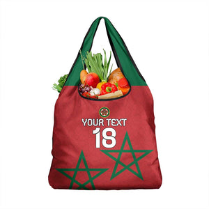 Custom Morocco Heritage Football Grocery Bag Road To Champion - African Pride