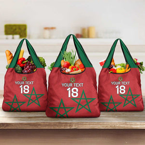 Custom Morocco Heritage Football Grocery Bag Road To Champion - African Pride