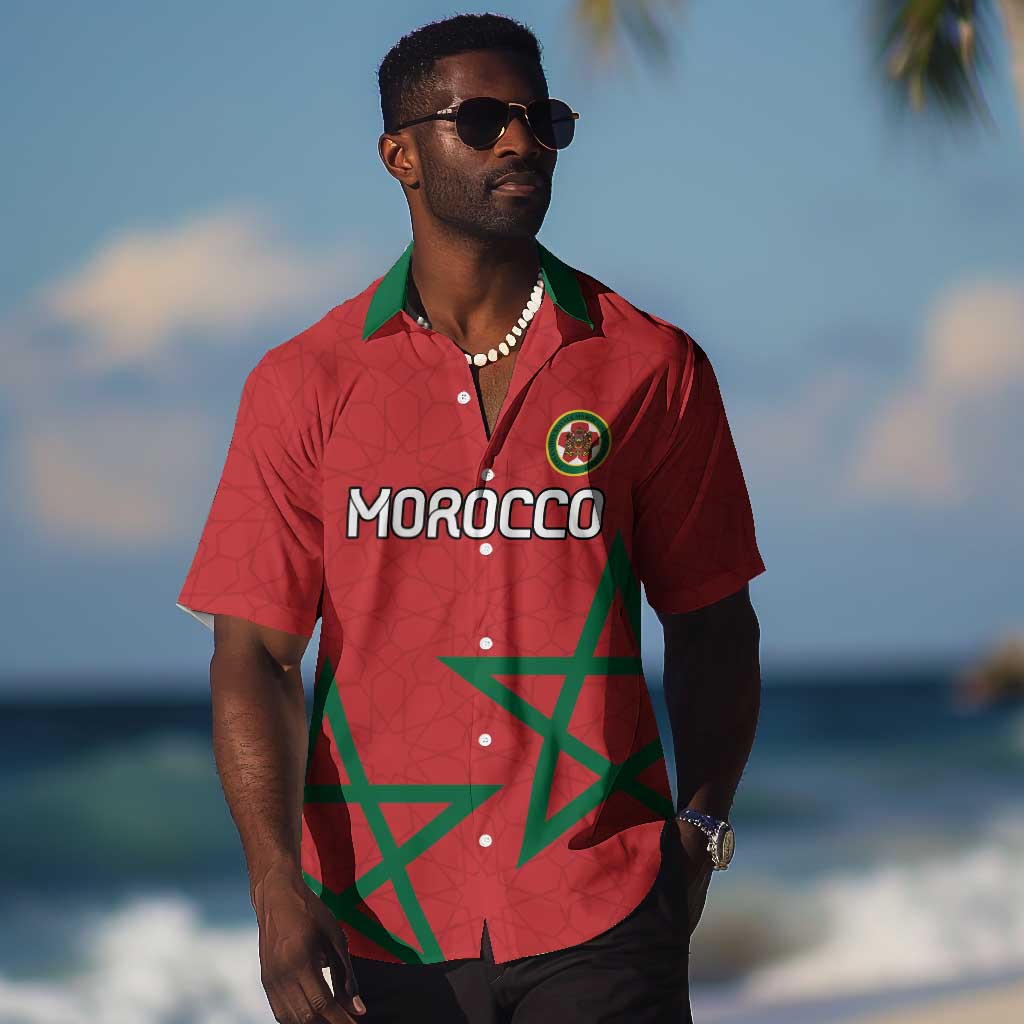 Custom Morocco Heritage Football Hawaiian Shirt Road To Champion