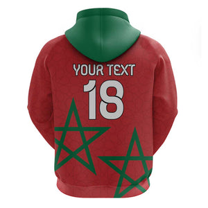 Custom Morocco Heritage Football Hoodie Road To Champion - African Pride