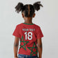 Custom Morocco Heritage Football Kid T shirt Road To Champion