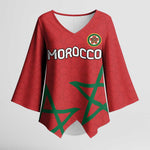 Custom Morocco Heritage Football Kimono Sleeve Blouse Road To Champion