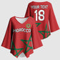 Custom Morocco Heritage Football Kimono Sleeve Blouse Road To Champion