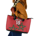 Custom Morocco Heritage Football Leather Tote Bag Road To Champion