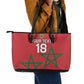 Custom Morocco Heritage Football Leather Tote Bag Road To Champion