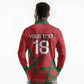 Custom Morocco Heritage Football Long Sleeve Polo Shirt Road To Champion