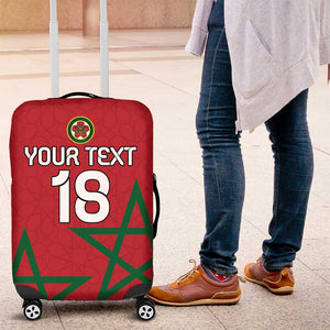 Custom Morocco Heritage Football Luggage Cover Road To Champion - African Pride