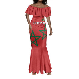 Custom Morocco Heritage Football Mermaid Dress Road To Champion - African Pride