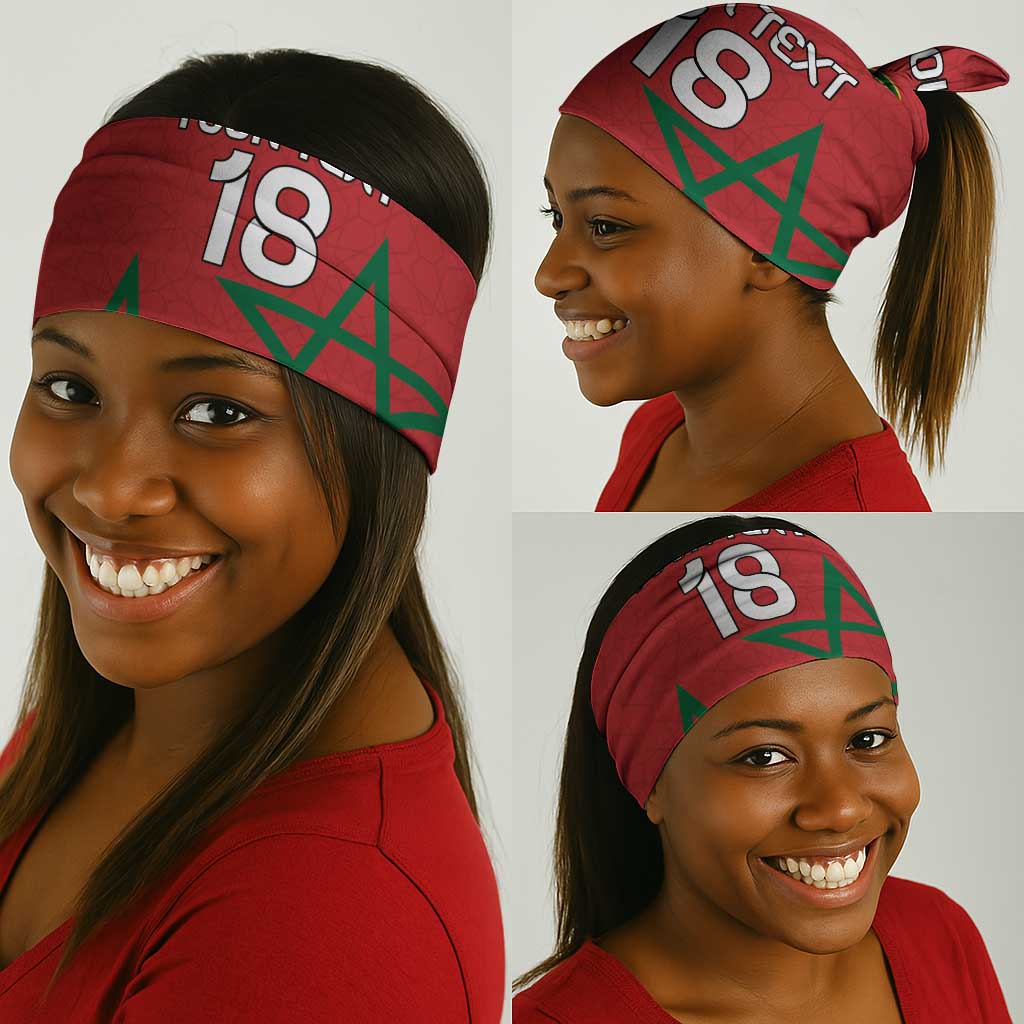 Custom Morocco Heritage Football Neck Gaiter Road To Champion