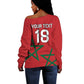 Custom Morocco Heritage Football Off Shoulder Sweater Road To Champion