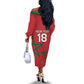 Custom Morocco Heritage Football Off The Shoulder Long Sleeve Dress Road To Champion