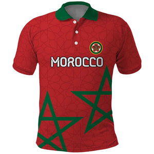 Custom Morocco Heritage Football Polo Shirt Road To Champion - African Pride
