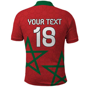 Custom Morocco Heritage Football Polo Shirt Road To Champion - African Pride