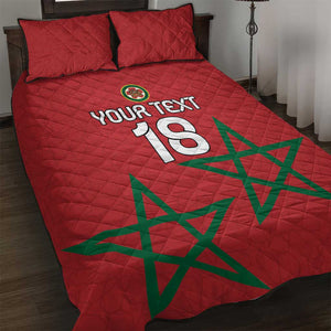 Custom Morocco Heritage Football Quilt Bed Set Road To Champion - African Pride