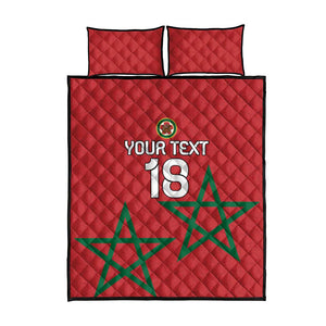 Custom Morocco Heritage Football Quilt Bed Set Road To Champion - African Pride