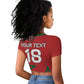 Custom Morocco Heritage Football Raglan Cropped T shirt Road To Champion