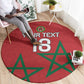 Custom Morocco Heritage Football Round Carpet Road To Champion