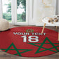 Custom Morocco Heritage Football Round Carpet Road To Champion