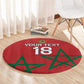 Custom Morocco Heritage Football Round Carpet Road To Champion