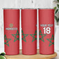 Custom Morocco Heritage Football Skinny Tumbler Road To Champion