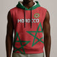 Custom Morocco Heritage Football Sleeveless Hoodie Road To Champion