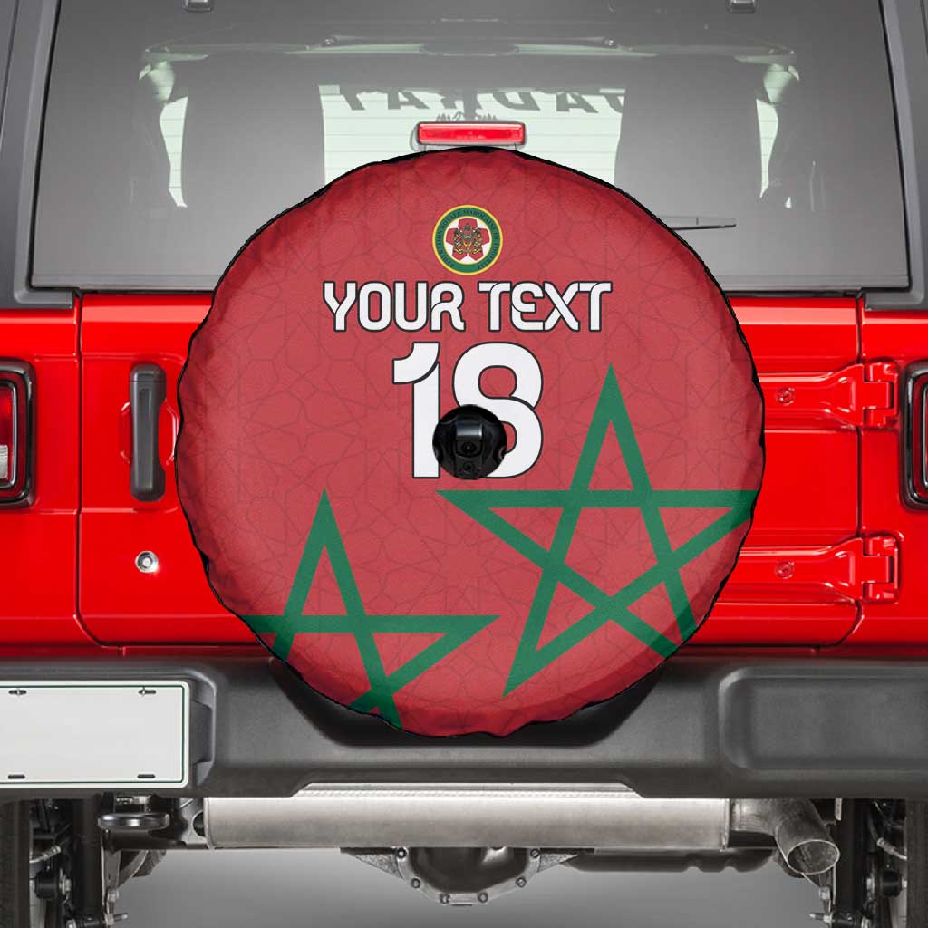 Custom Morocco Heritage Football Spare Tire Cover Road To Champion