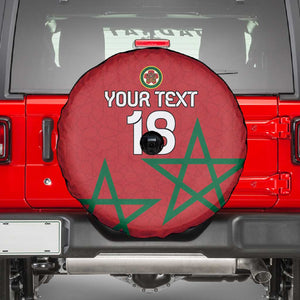 Custom Morocco Heritage Football Spare Tire Cover Road To Champion - African Pride