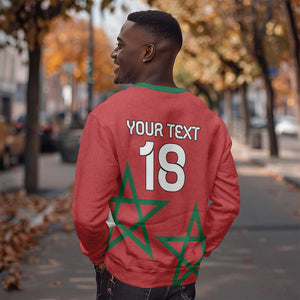 Custom Morocco Heritage Football Sweatshirt Road To Champion - African Pride