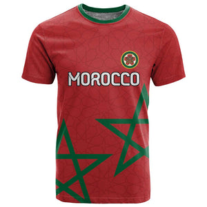 Custom Morocco Heritage Football T shirt Road To Champion - African Pride
