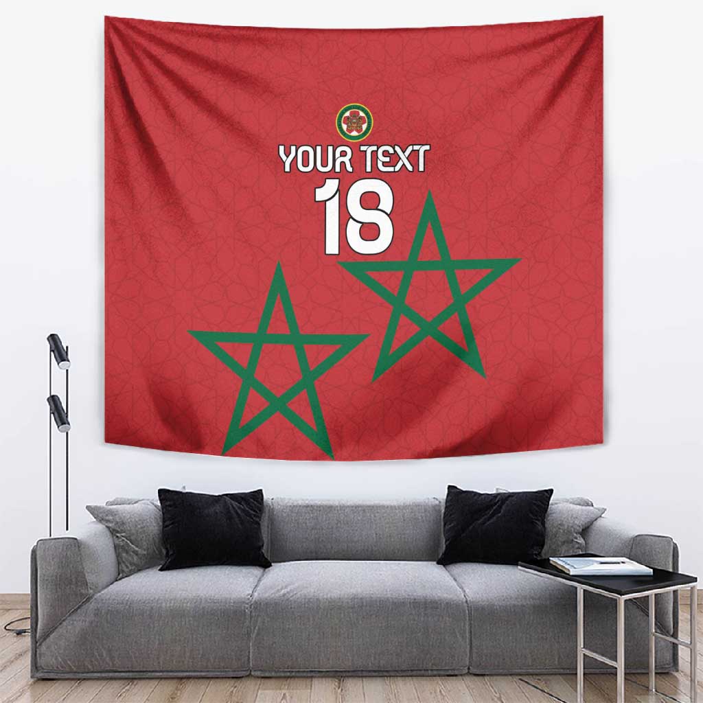 Custom Morocco Heritage Football Tapestry Road To Champion - African Pride