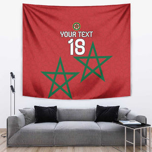 Custom Morocco Heritage Football Tapestry Road To Champion - African Pride