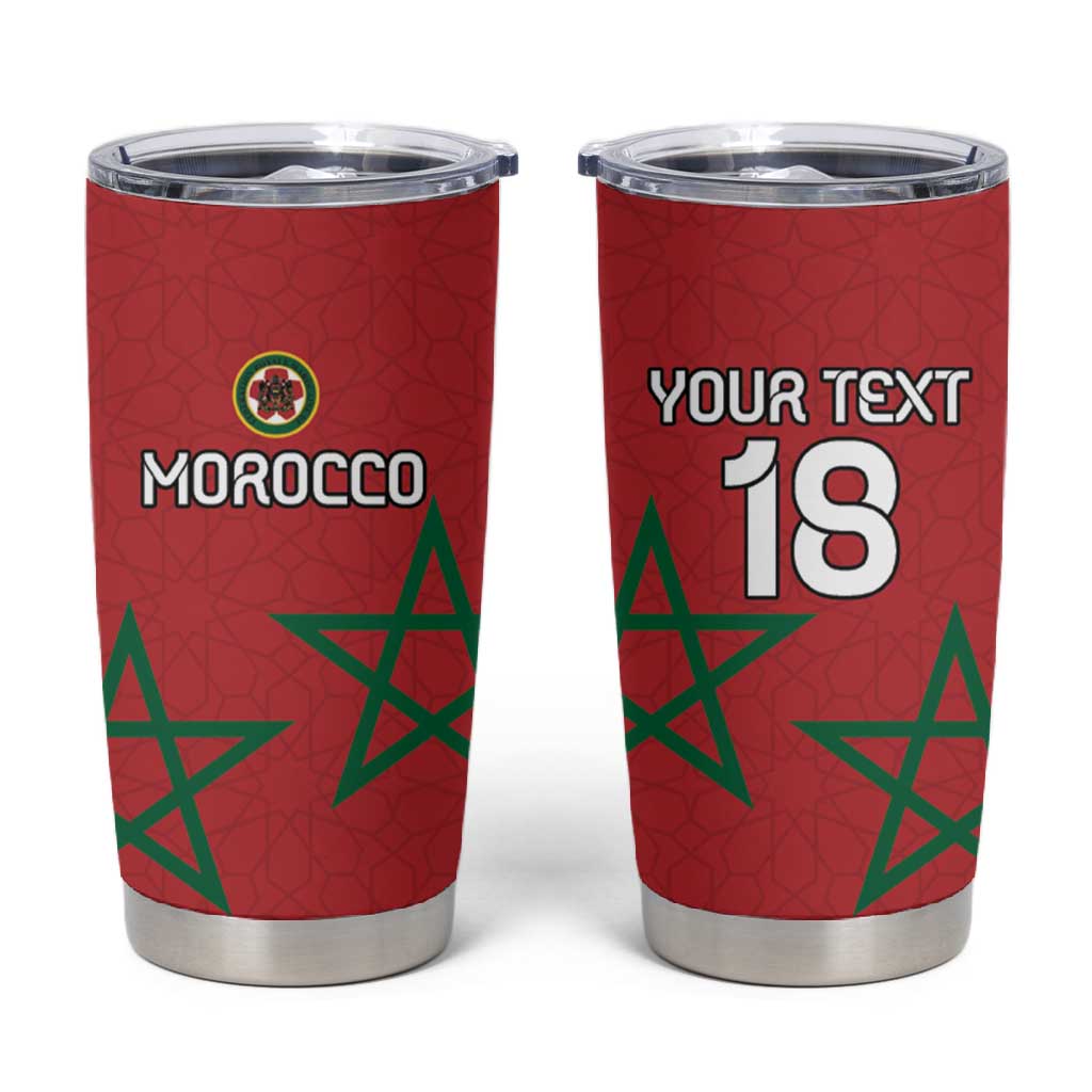 Custom Morocco Heritage Football Tumbler Cup Road To Champion - African Pride