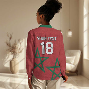 Custom Morocco Heritage Football Women Casual Shirt Road To Champion - African Pride