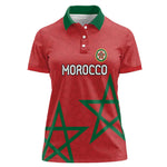 Custom Morocco Heritage Football Women Polo Shirt Road To Champion