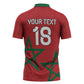 Custom Morocco Heritage Football Zipper Polo Shirt Road To Champion