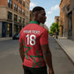 Custom Morocco Heritage Football Zipper Polo Shirt Road To Champion