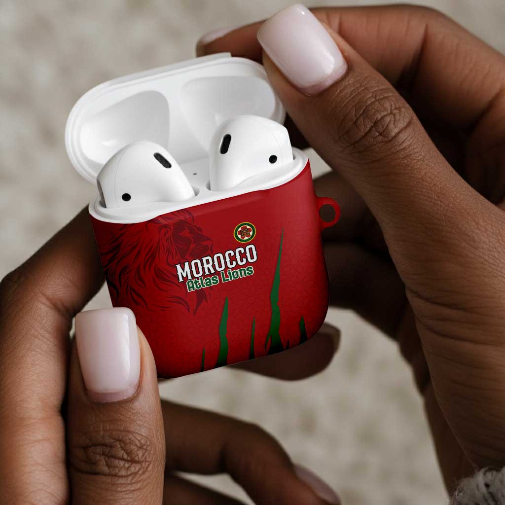 Morocco Football AirPods Case Atlas Lions Road To Champion