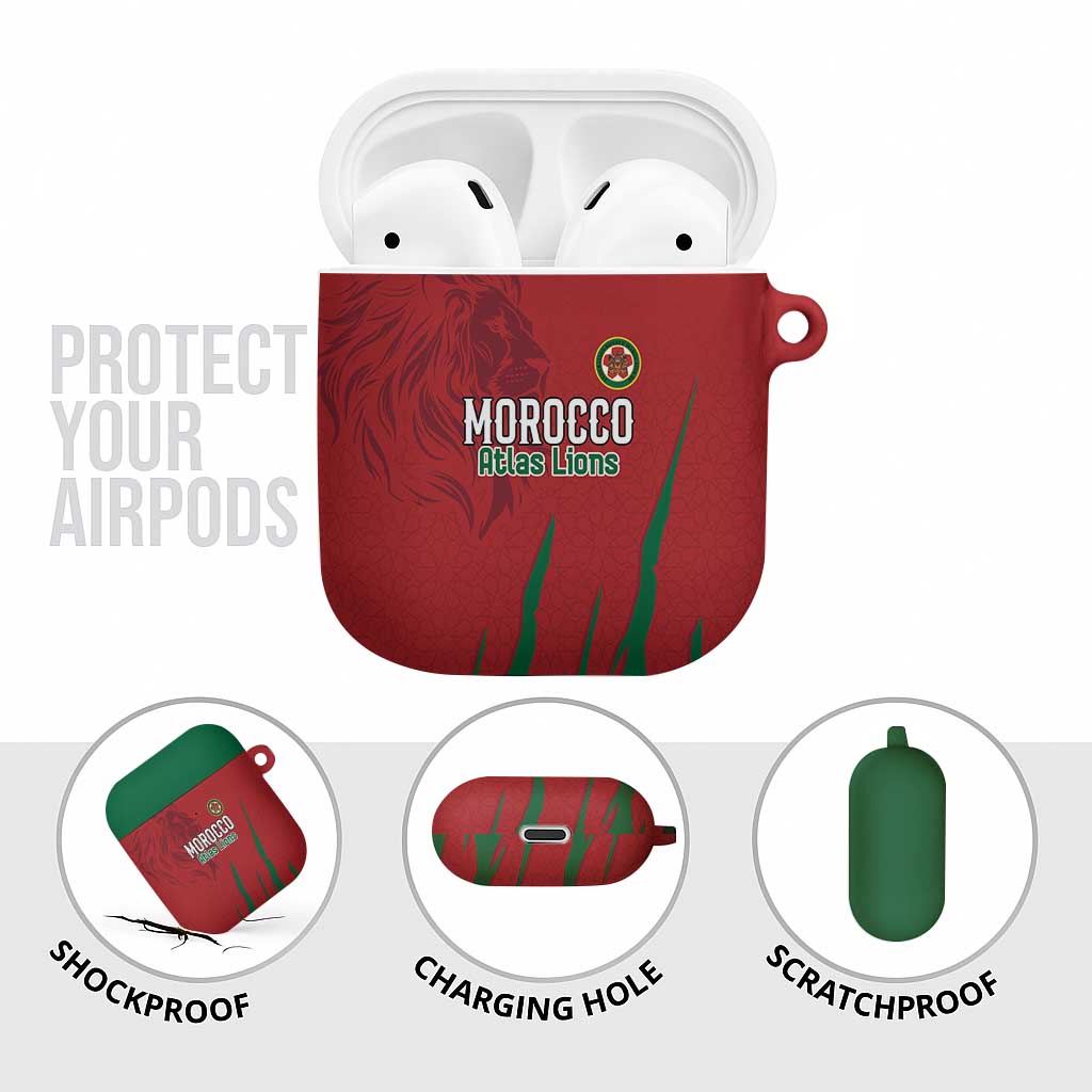 Morocco Football AirPods Case Atlas Lions Road To Champion