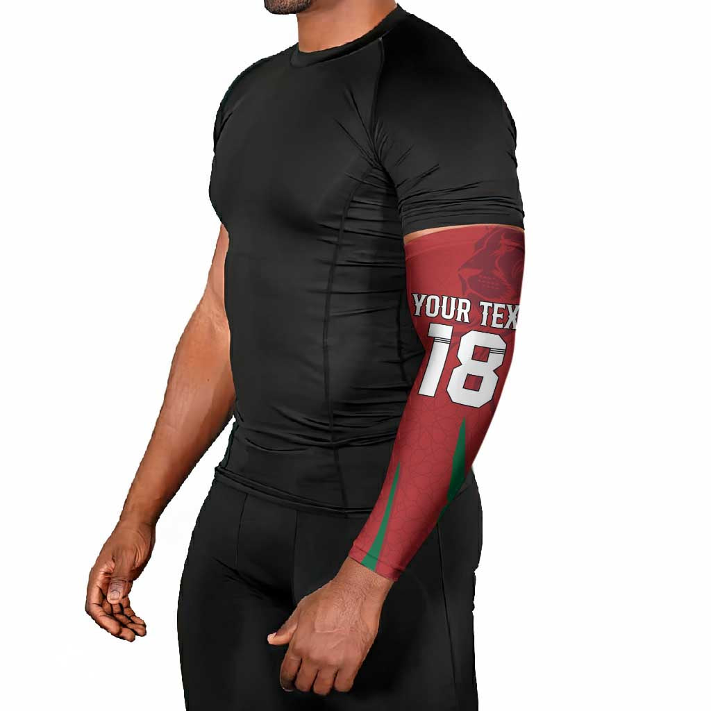 Custom Morocco Football Arm Sleeves Atlas Lions Road To Champion