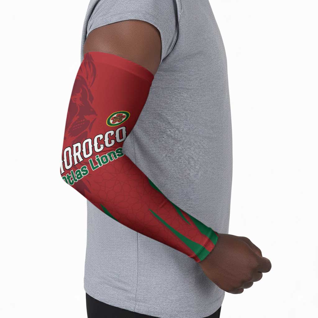 Custom Morocco Football Arm Sleeves Atlas Lions Road To Champion