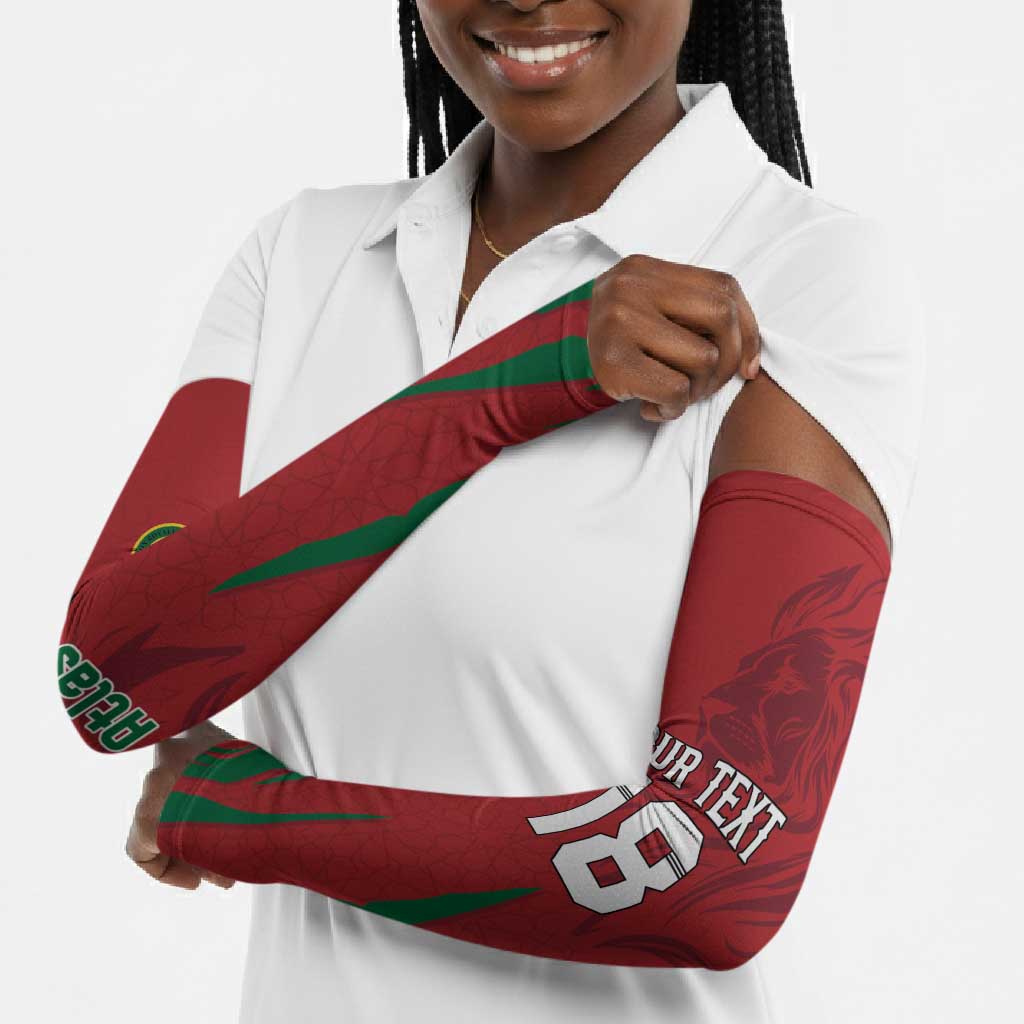 Custom Morocco Football Arm Sleeves Atlas Lions Road To Champion
