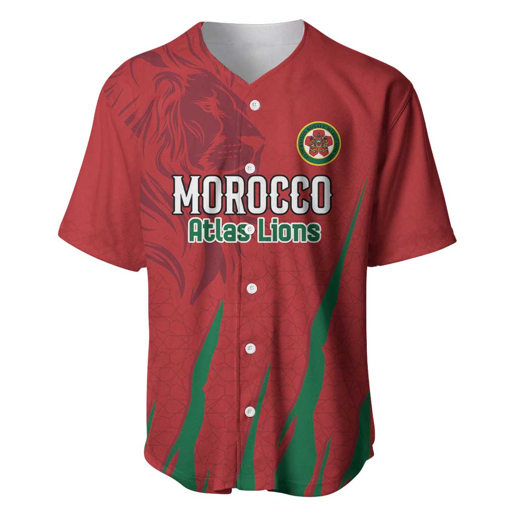 Custom Morocco Football Baseball Jersey Atlas Lions Road To Champion - African Pride