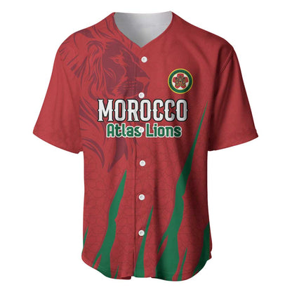 Custom Morocco Football Baseball Jersey Atlas Lions Road To Champion - African Pride