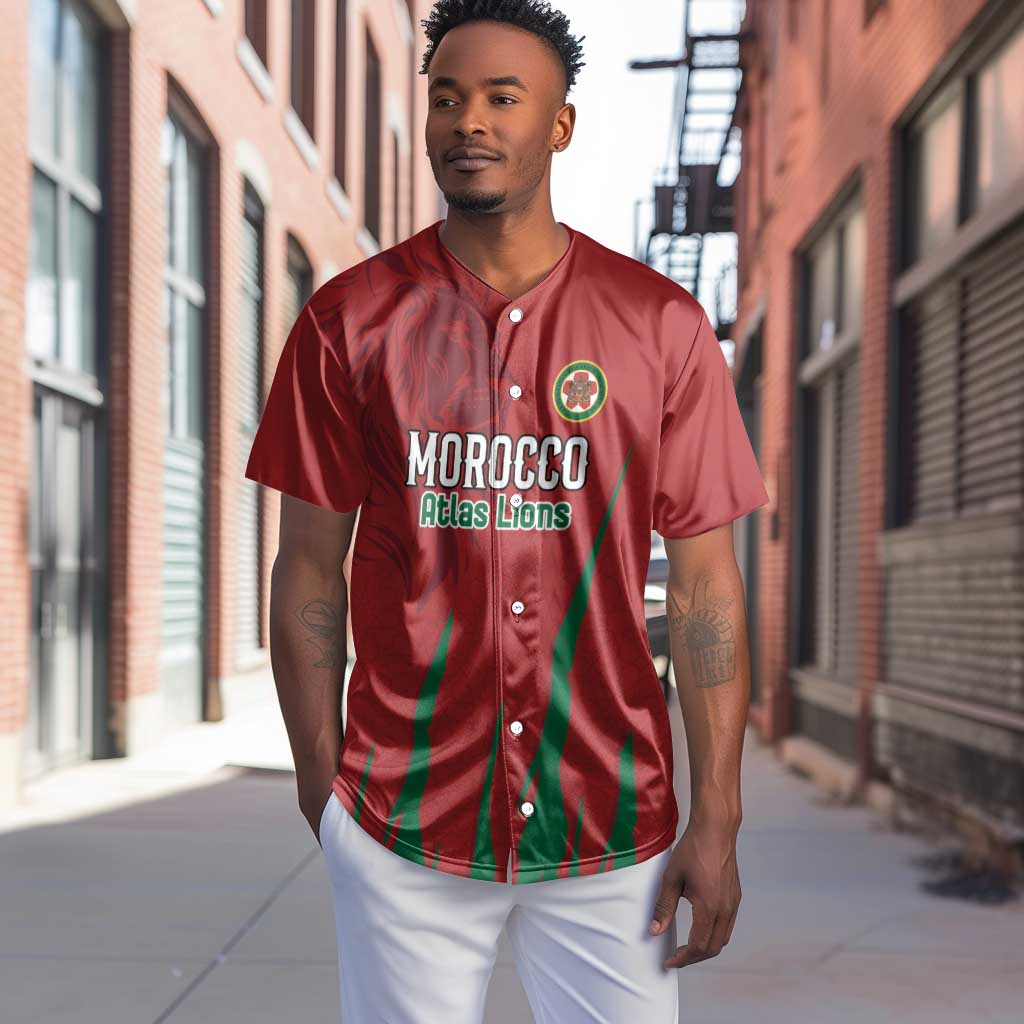 Custom Morocco Football Baseball Jersey Atlas Lions Road To Champion - African Pride