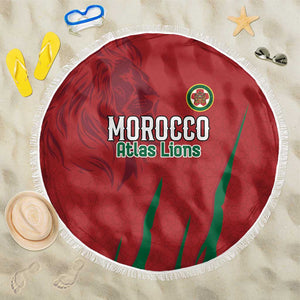 Morocco Football Beach Blanket Atlas Lions Road To Champion - African Pride