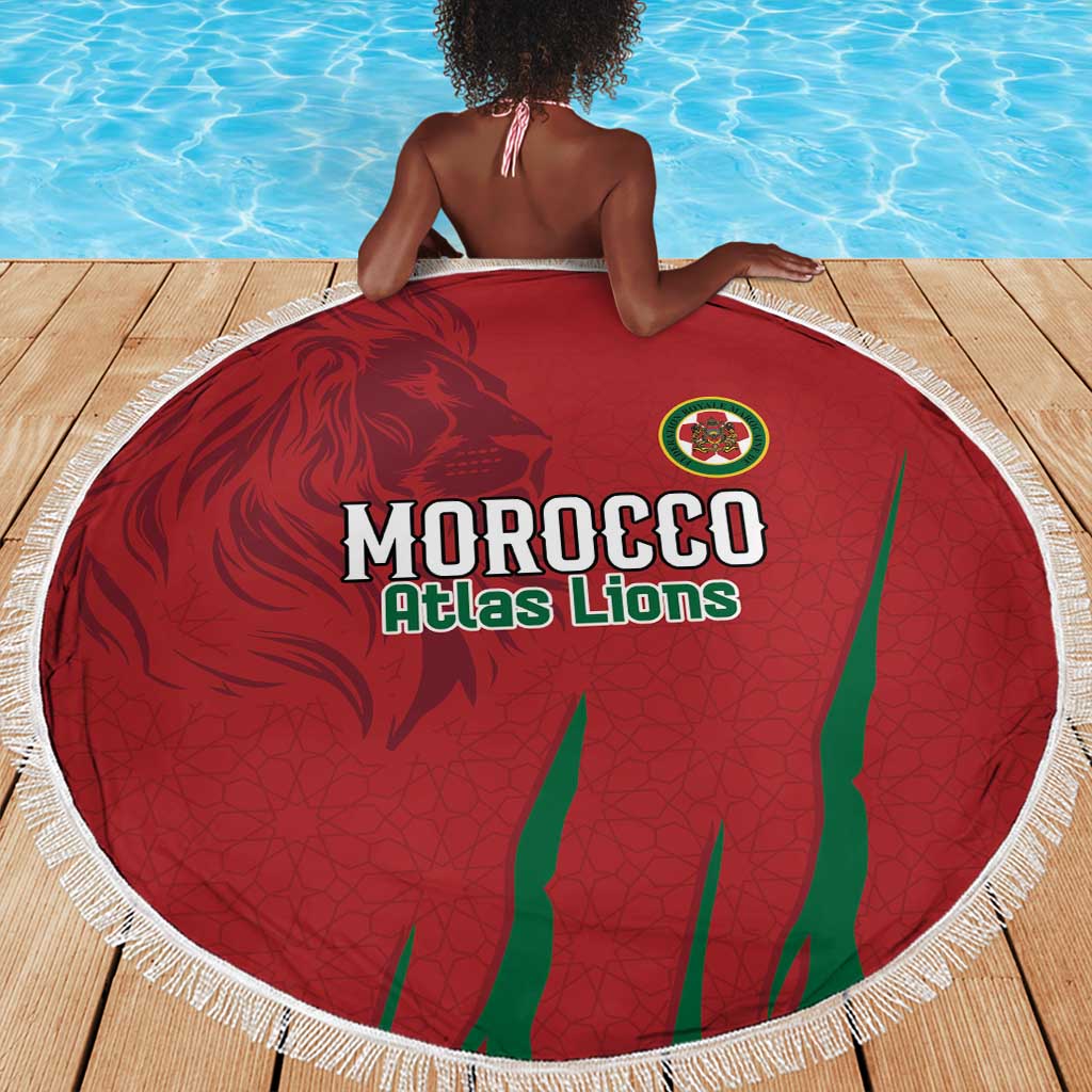 Morocco Football Beach Blanket Atlas Lions Road To Champion - African Pride