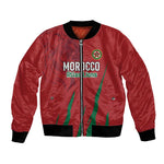 Custom Morocco Football Bomber Jacket Atlas Lions Road To Champion - African Pride